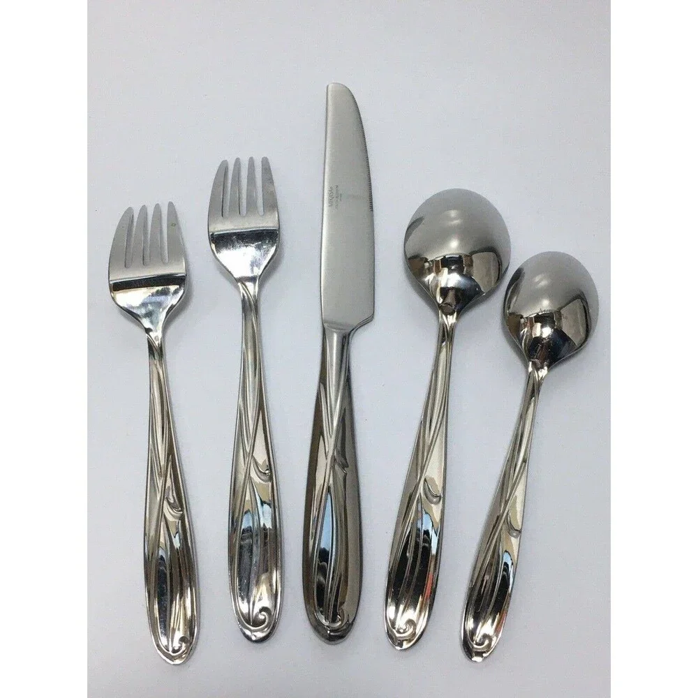 Mikasa COCOA BLOSSOM Stainless Flatware 5pc Place Setting Service For 1